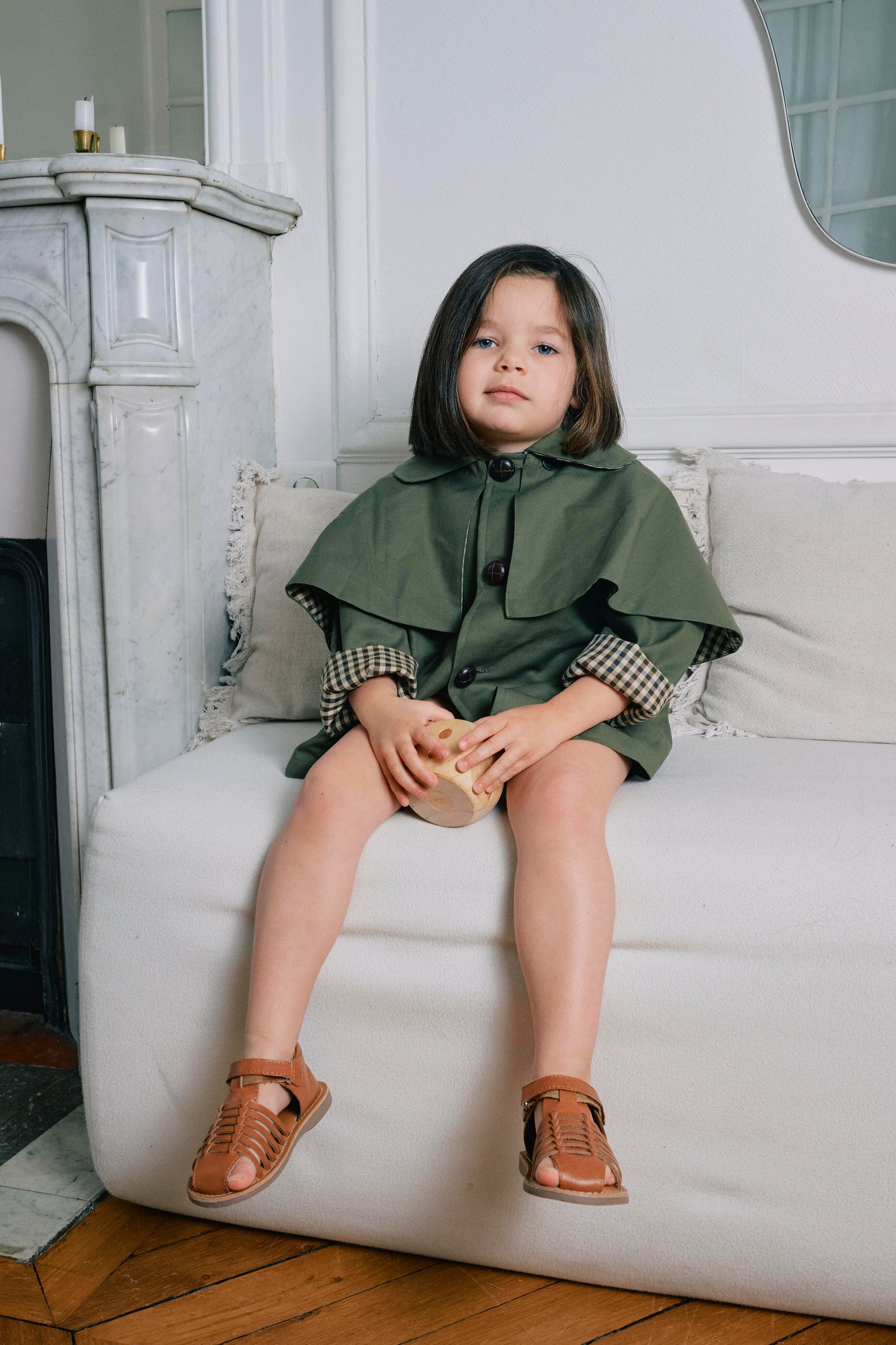 【ご予約終了】Maison Marelle|Jacket AMOVIBLE cape SHERLOCK - kaki
