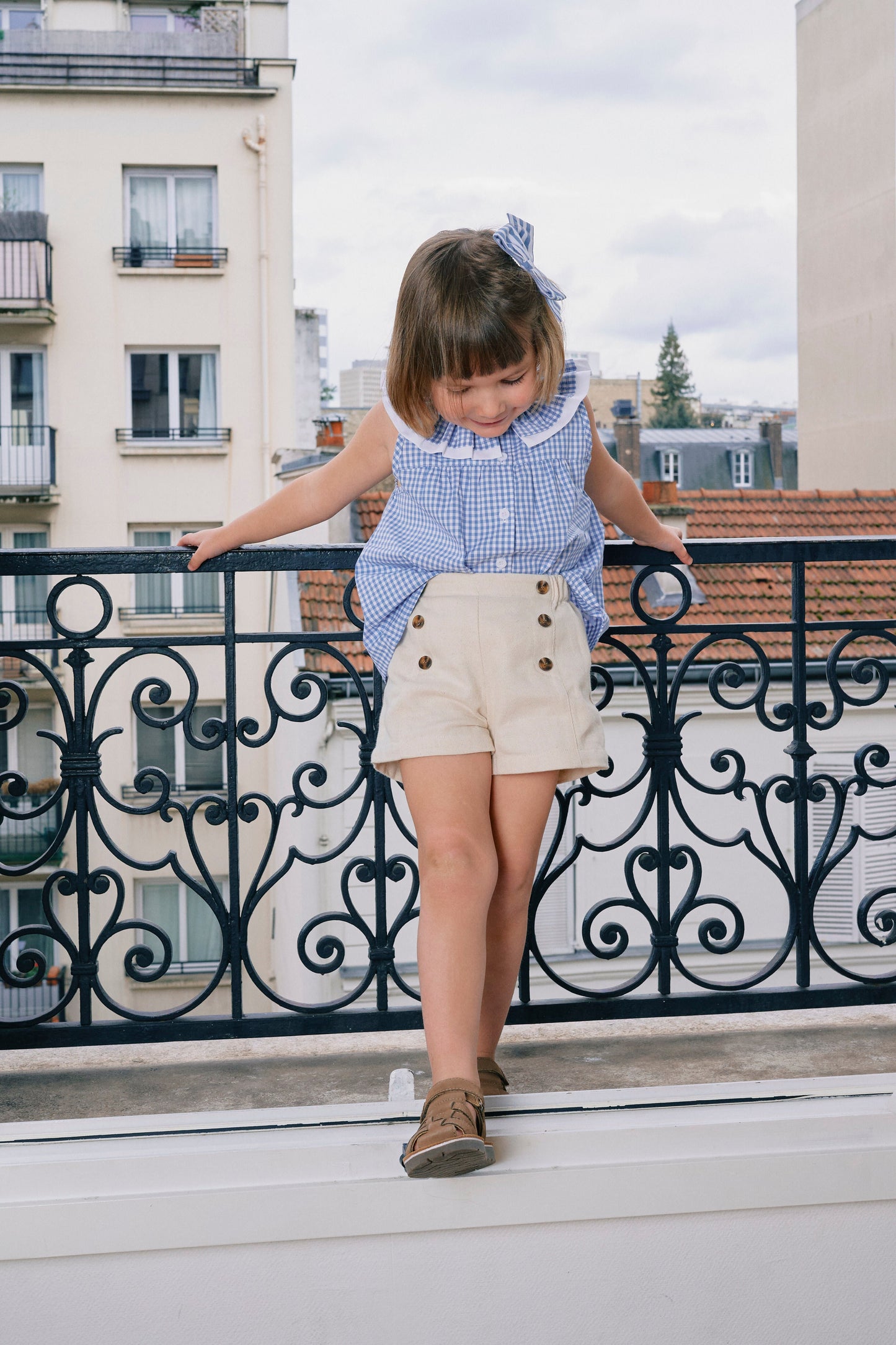 【ご予約終了】Maison Marelle|Blouse MARCEAU - gingham blue