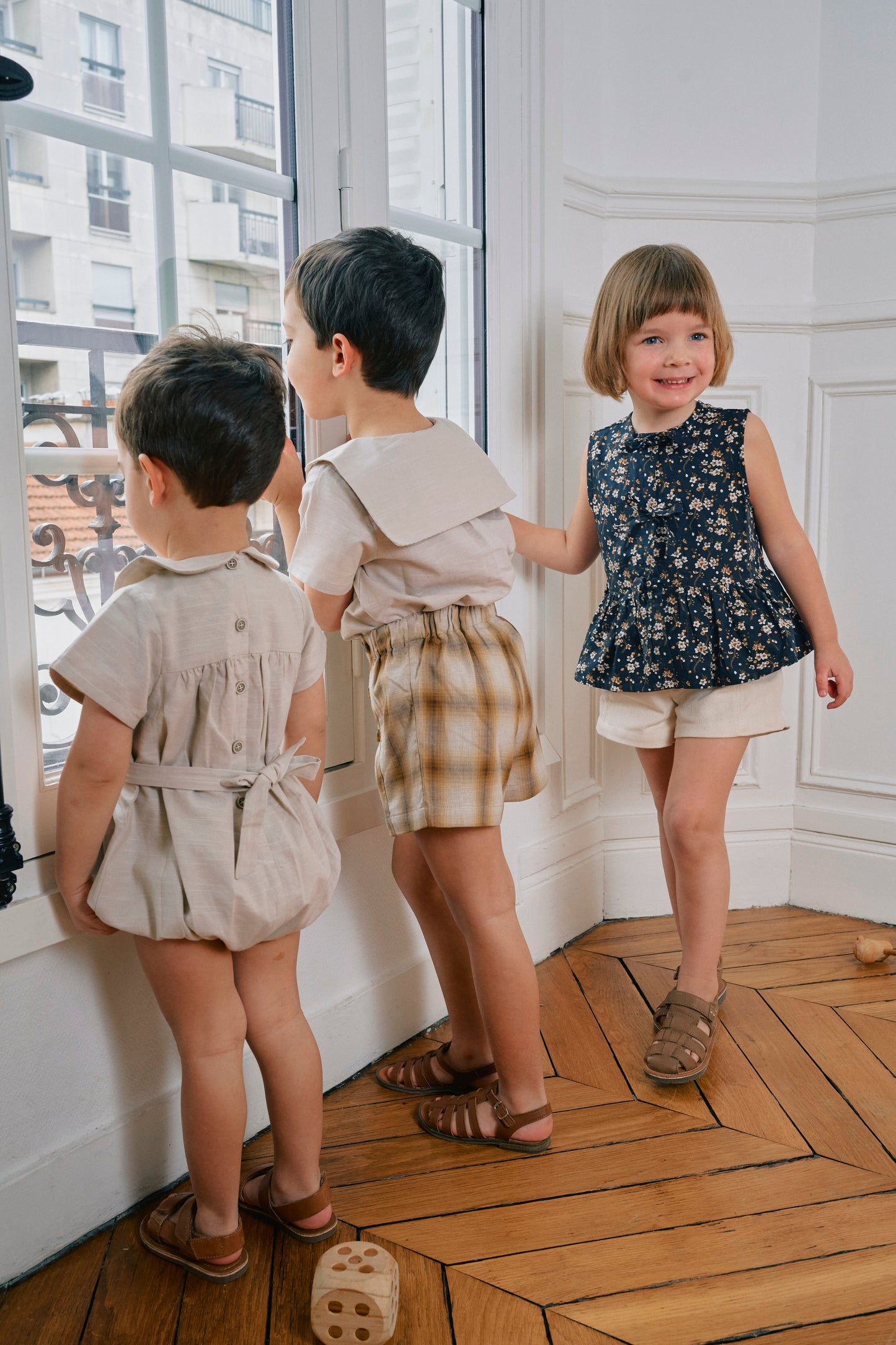 【ご予約終了】Maison Marelle|Short SEVRES - tartan honey & brown