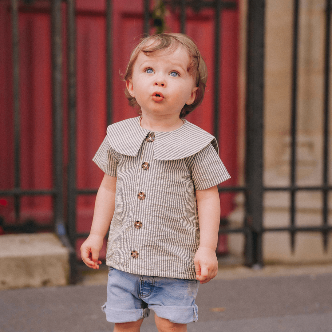 Loir Paris|LORETTE - FINE BLUE SRIPES