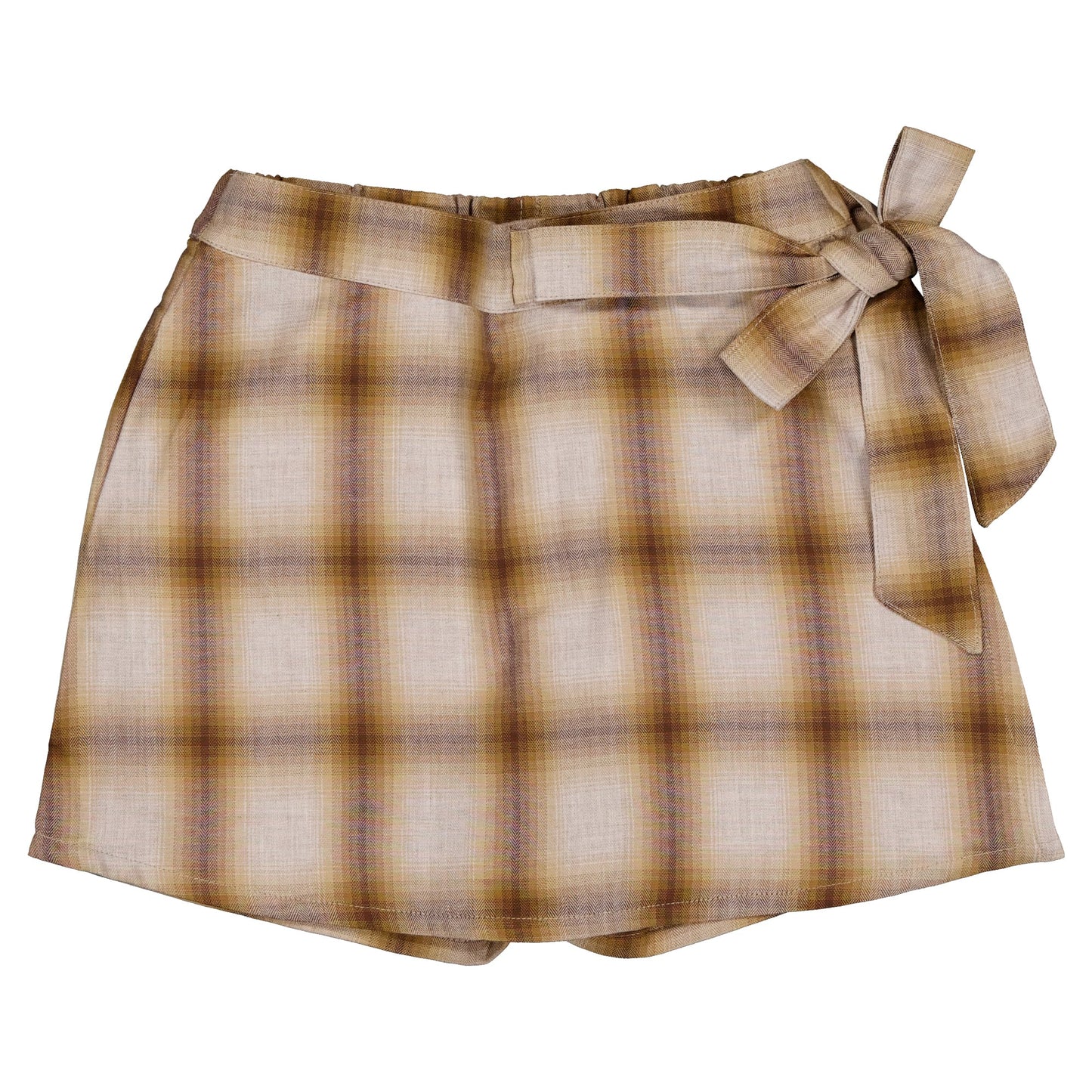 【ご予約終了】Maison Marelle|Skirt & short PLEYEL tartan honey & brown