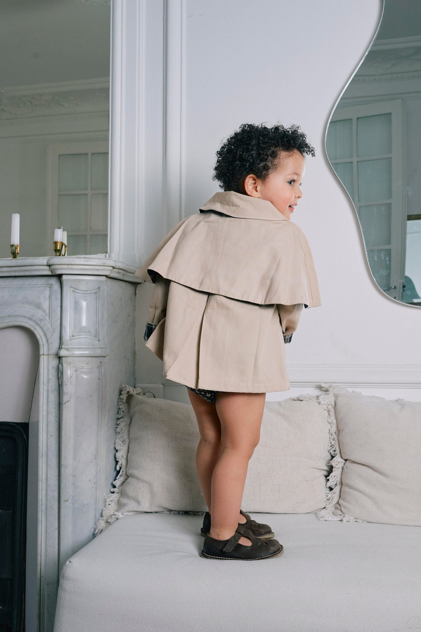 【ご予約終了】Maison Marelle｜Jacket AMOVIBLE cape SHERLOCK - BEIGE