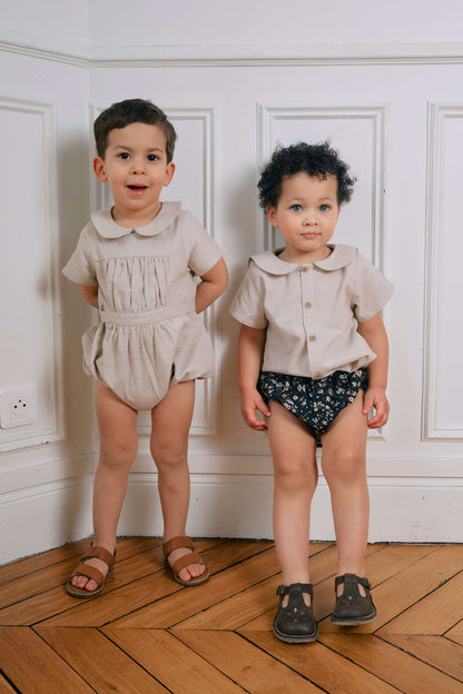 【ご予約終了】Maison Marelle｜Romper FOCH linen beige