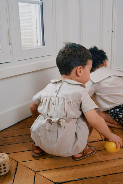 【ご予約終了】Maison Marelle｜Romper FOCH linen beige