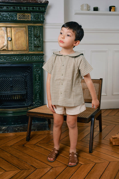 【ご予約終了】Maison Marelle｜Short SÈVRES - chalk chevron