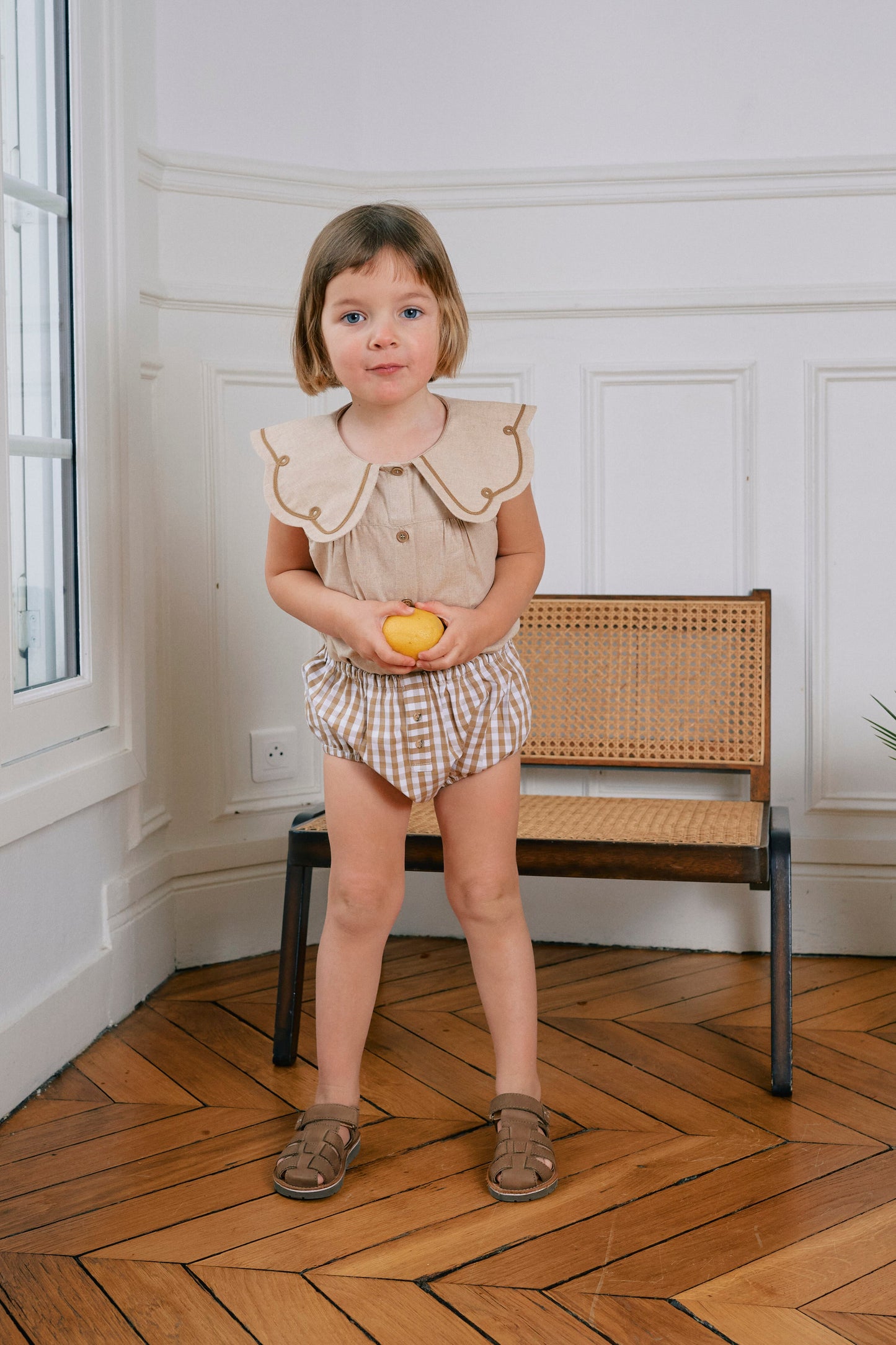 【ご予約終了】Maison Marelle｜Bloomer straps TERNES - check green& caramel