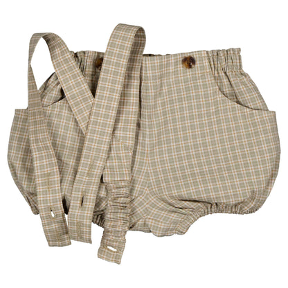 【ご予約終了】Maison Marelle｜Bloomer straps TERNES - check green& caramel