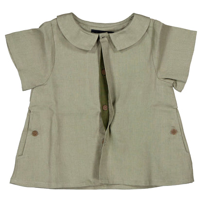 【ご予約終了】Maison Marelle｜Blouse BRANLY - linen green trench-coat