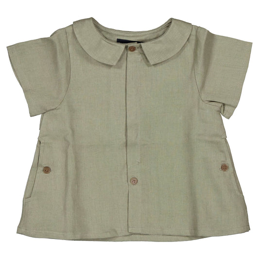 【ご予約終了】Maison Marelle｜Blouse BRANLY - linen green trench-coat