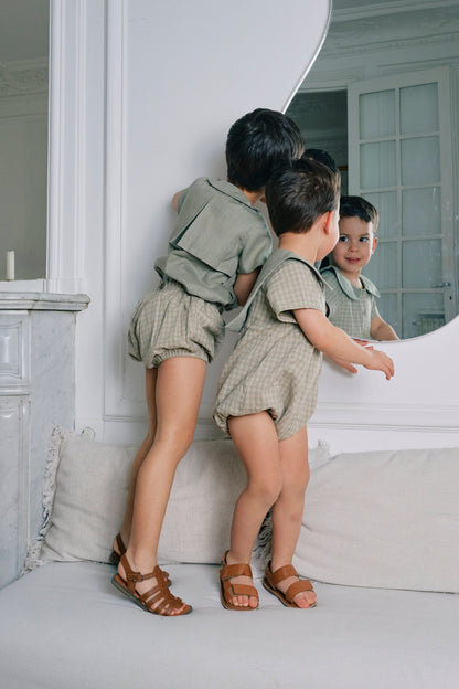 【ご予約終了】Maison Marelle｜Blouse BRANLY - linen green trench-coat