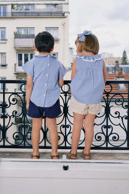 【ご予約終了】Maison Marelle｜Blouse MARCEAU - gingham blue