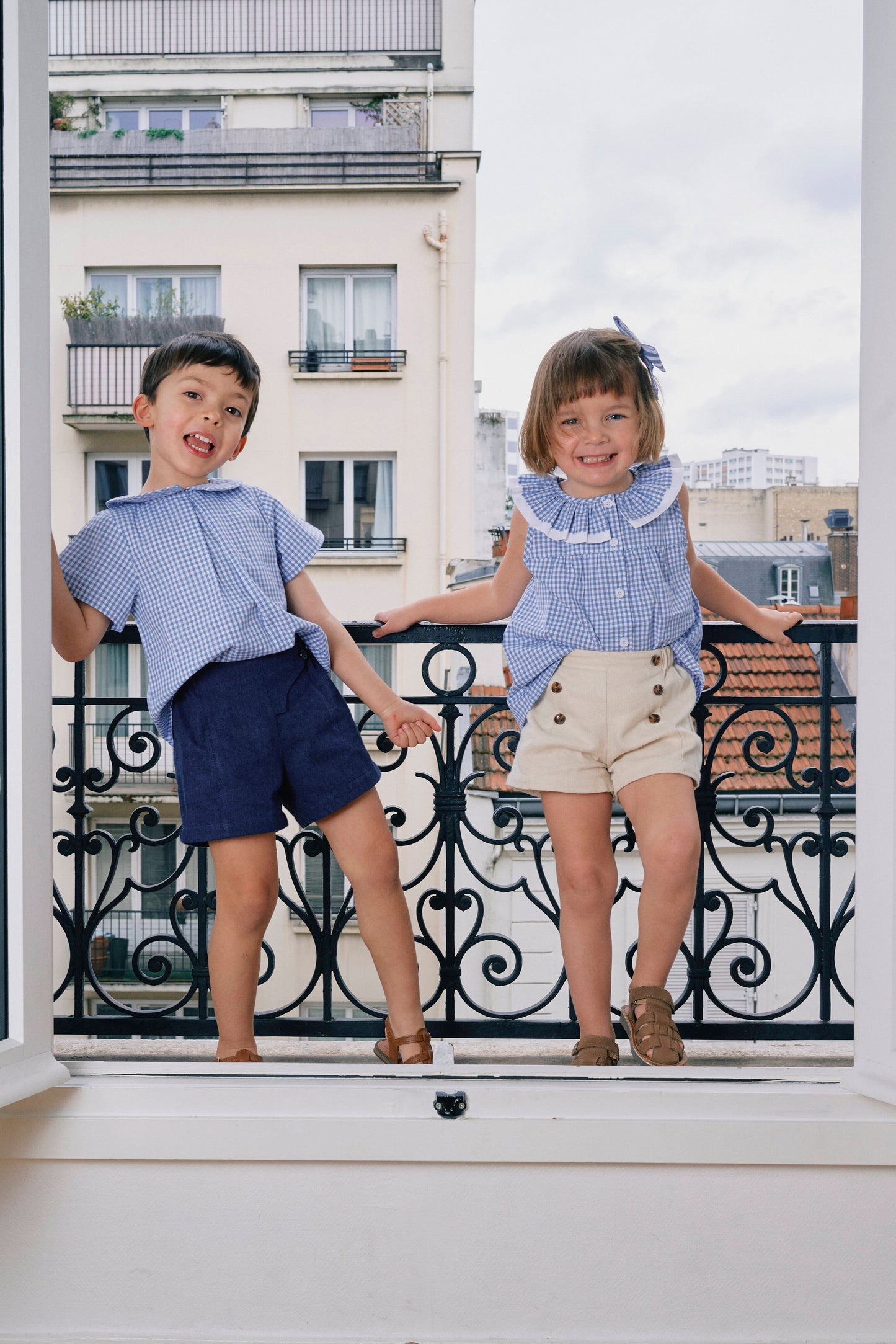 【ご予約終了】Maison Marelle｜Blouse MARCEAU - gingham blue