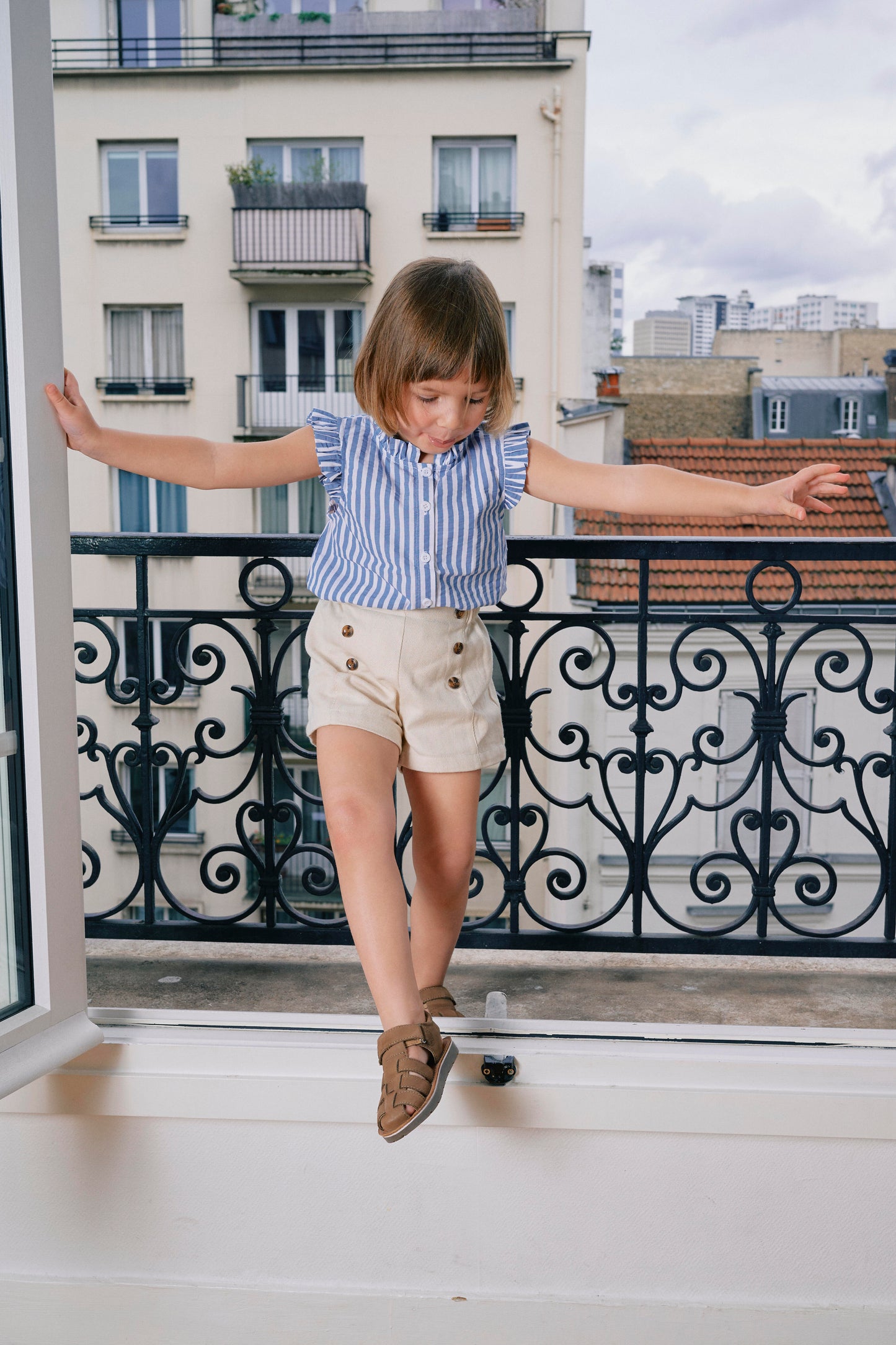 【ご予約終了】Maison Marelle｜Blouse MEZIERES - blue striped
