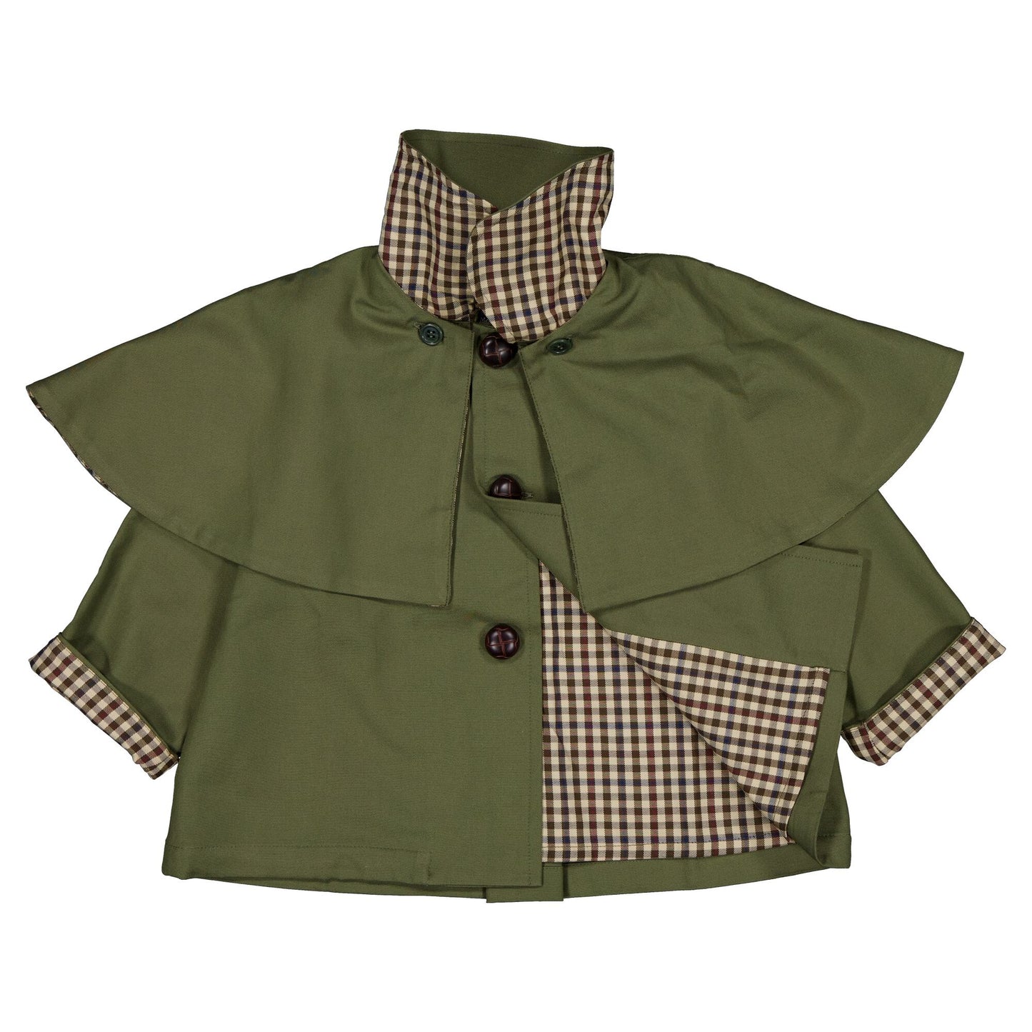 【ご予約終了】Maison Marelle｜Jacket AMOVIBLE cape SHERLOCK - kaki