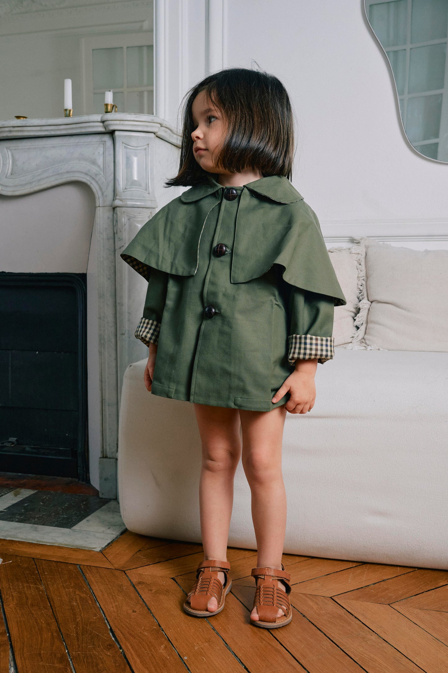 【ご予約終了】Maison Marelle｜Jacket AMOVIBLE cape SHERLOCK - kaki