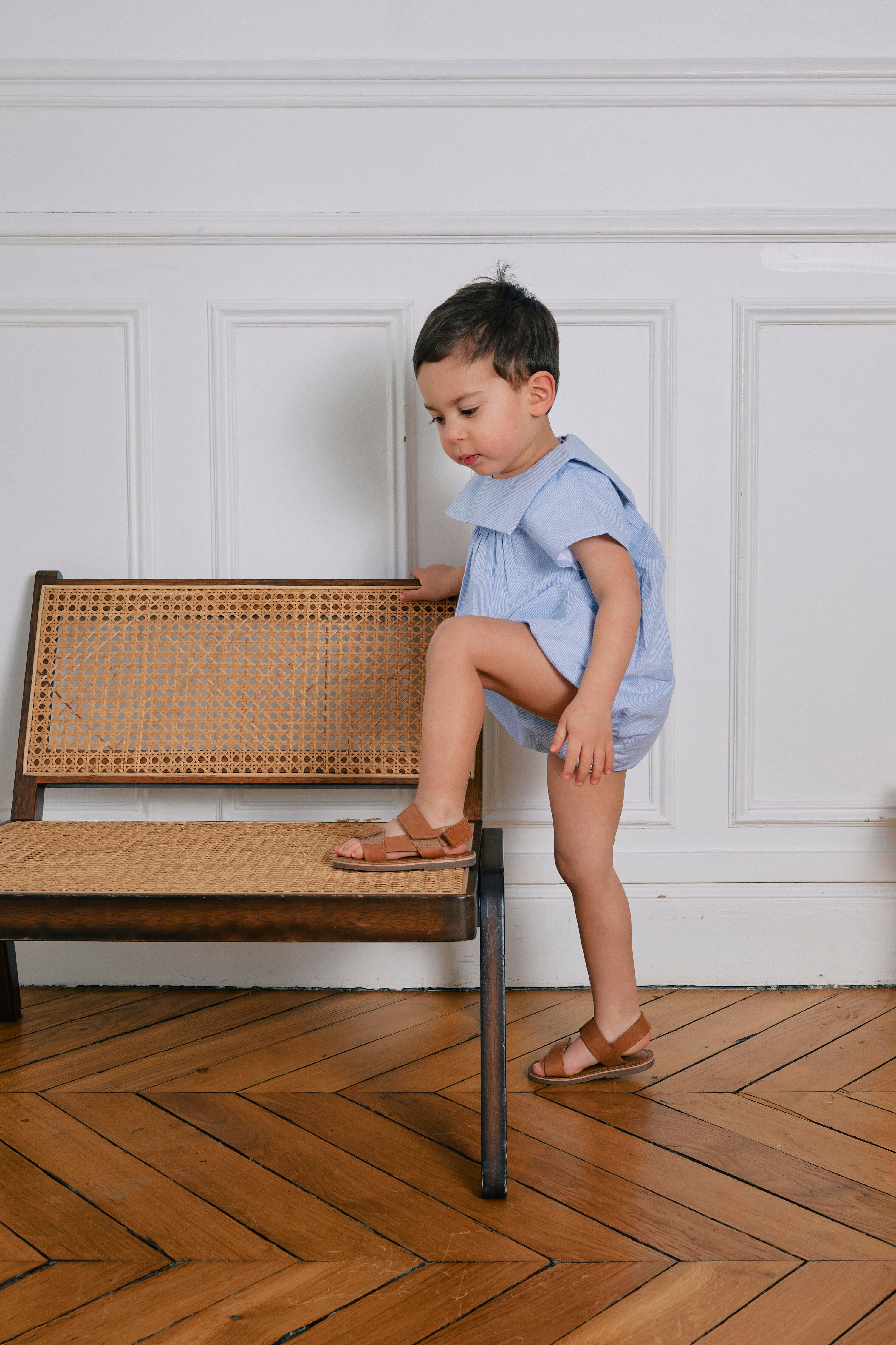 ロンパース・カバーオール Maison marelle    Romper BOURBON ご予約終了】Maison Marelle｜Romper BOURBON - blue – MICHEL