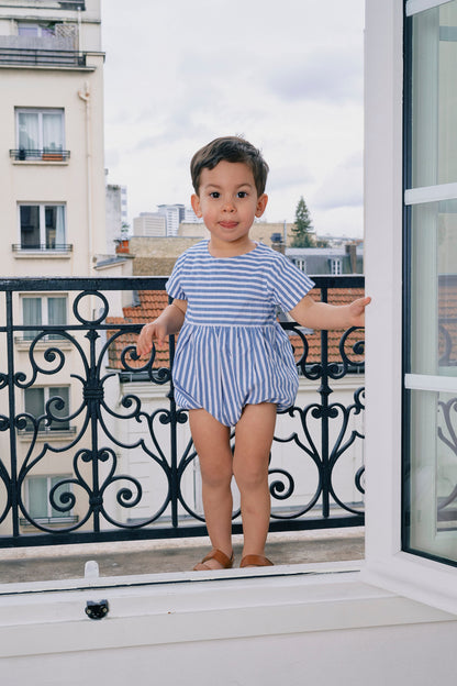 【ご予約終了】Maison Marelle｜Romper BOURSE - blue striped