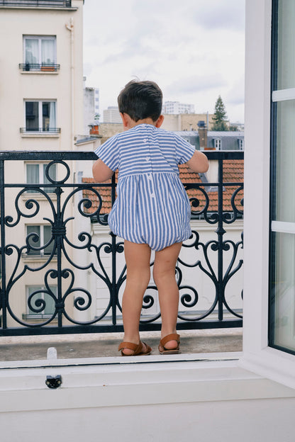 【ご予約終了】Maison Marelle｜Romper BOURSE - blue striped