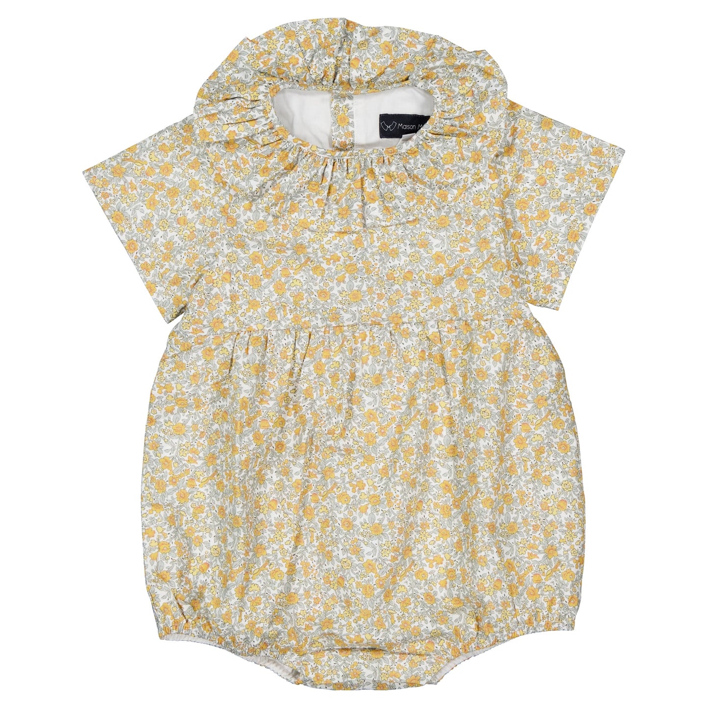 【ご予約終了】Maison Marelle｜Romper DUPLEIX caramel & green sage print