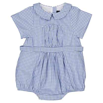 【ご予約終了】Maison Marelle｜Romper FOCH - gingham blue