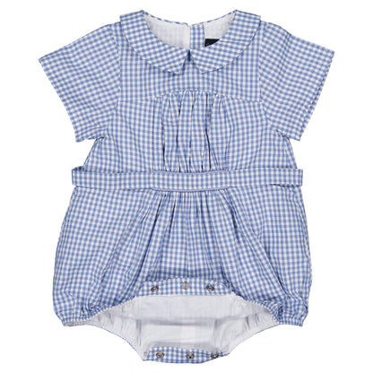 【ご予約終了】Maison Marelle｜Romper FOCH - gingham blue