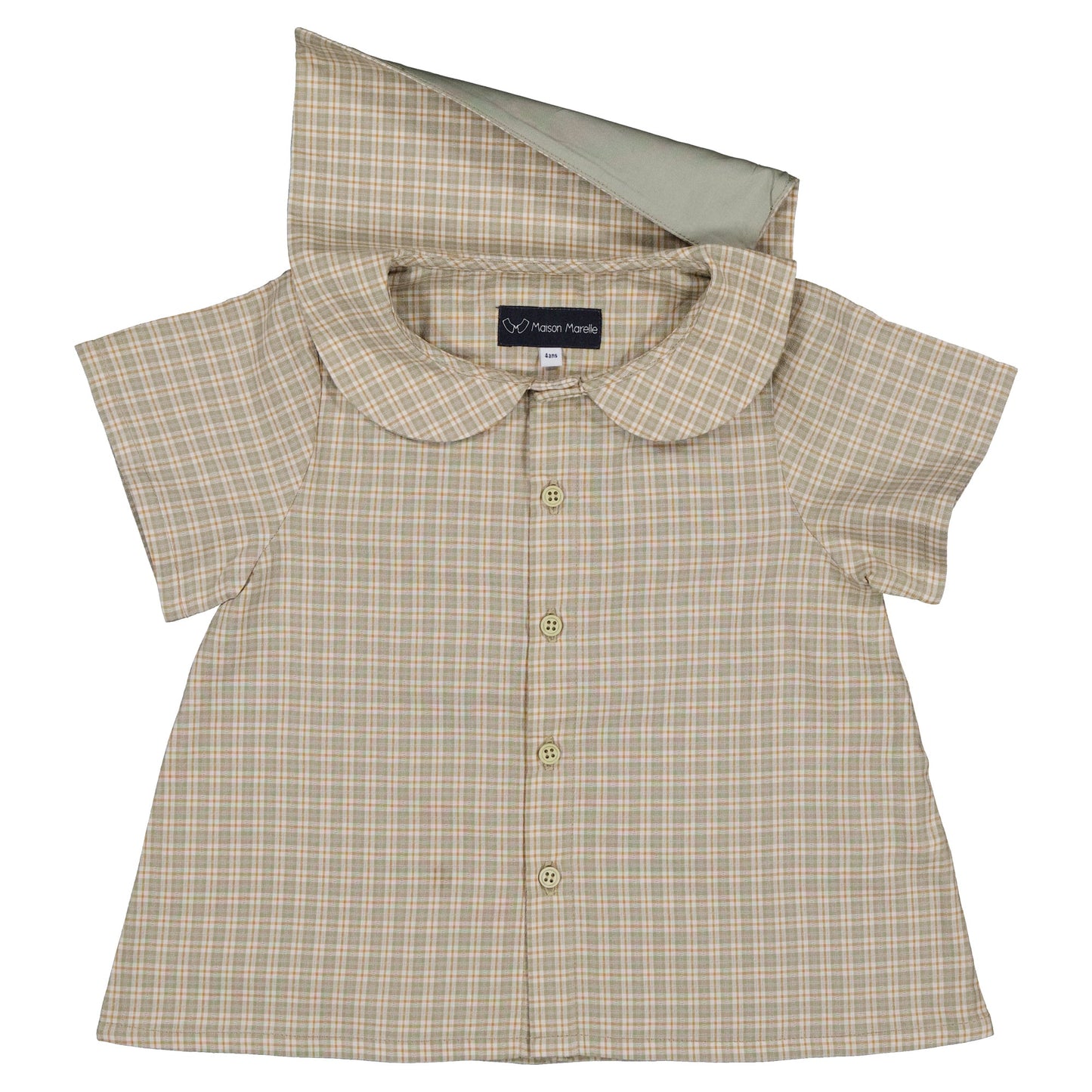 【ご予約終了】Maison Marelle｜Shirt MONCEAU - check green & caramel