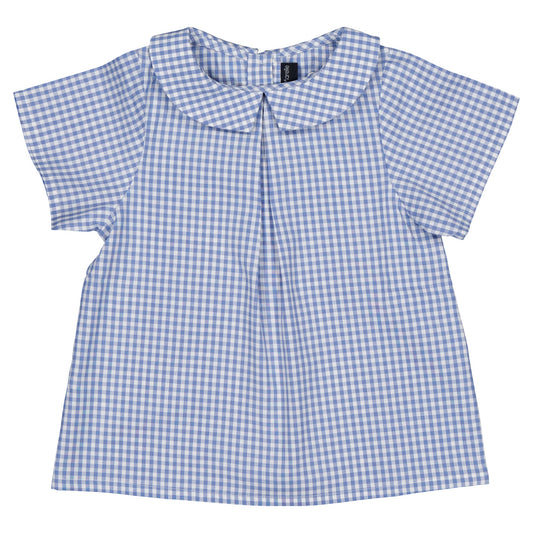 【ご予約終了】Maison Marelle｜blouse COURCELLES - gingham blue