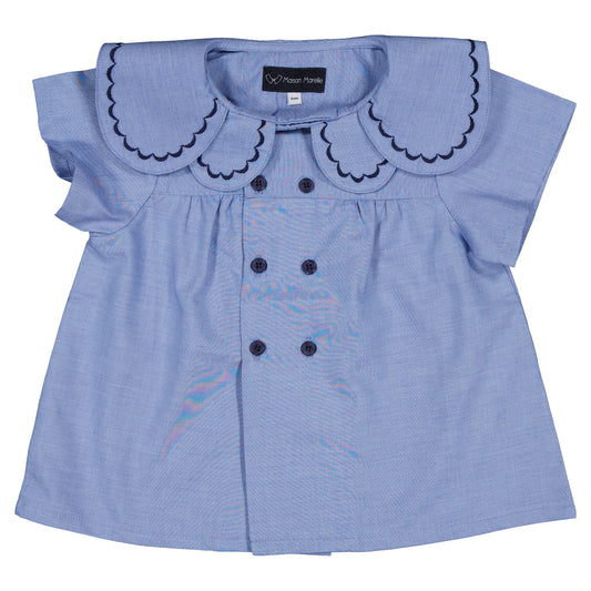 【ご予約終了】Maison Marelle｜blouse NOLLET - blue